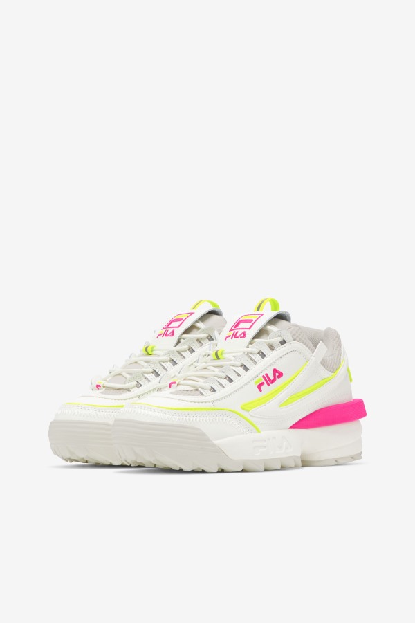 Fila Outlets Women\'s Disruptor 2 Exp White/White Sand/Pink Glo