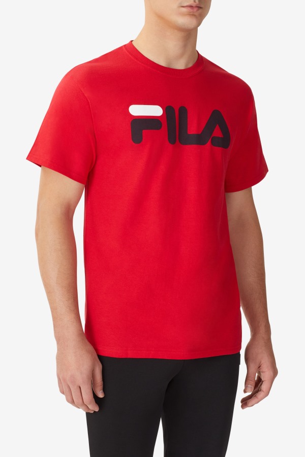 Fila Outlets Men\'s Logo Tee Red/Black/White