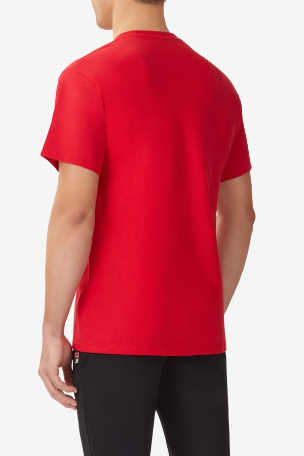 Fila Outlets Men\'s Logo Tee Red/Black/White