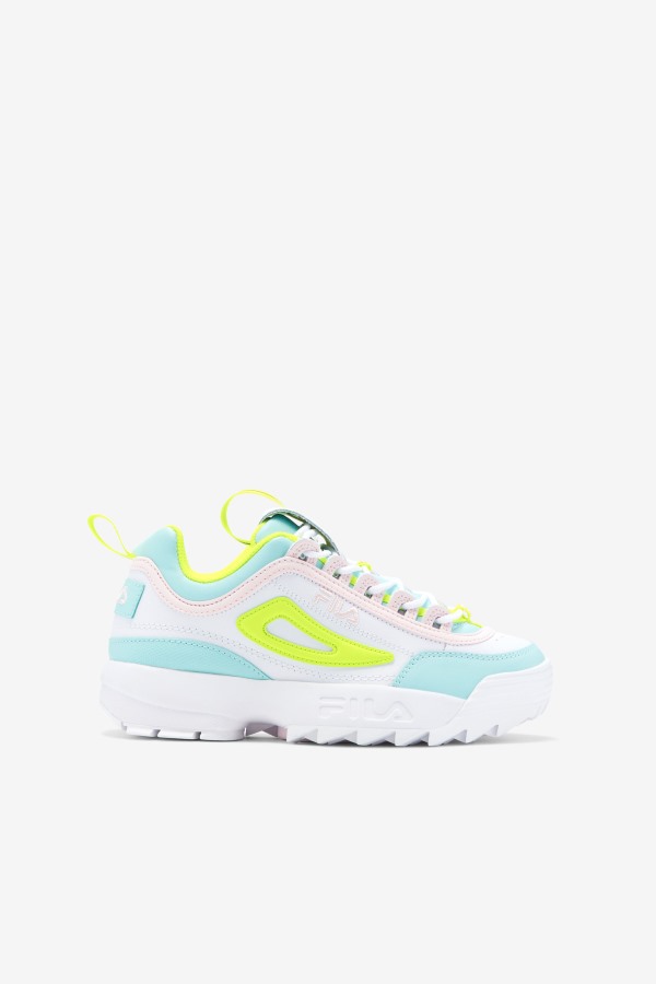 Fila Outlets Little Kids' Disruptor 2 Premium White/Yellow/Blue