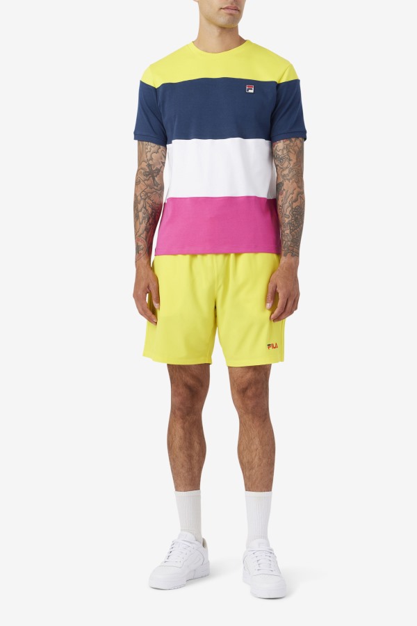 Fila Outlets Yellow/Navy/Cherry Tomato Ravini Short