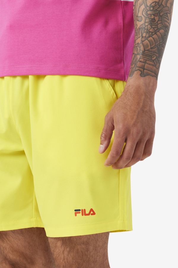 Fila Outlets Yellow/Navy/Cherry Tomato Ravini Short