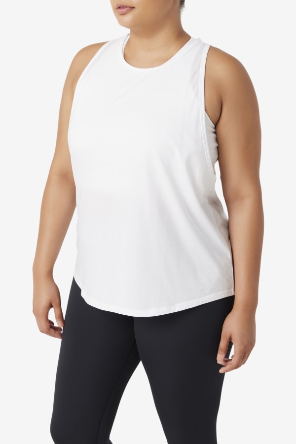 Fi-Lux Long Tank Top White Fila Outlets