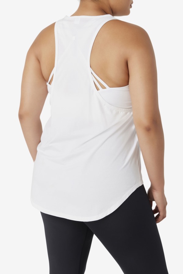 Fi-Lux Long Tank Top White Fila Outlets