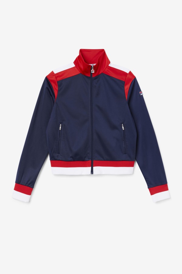 Sandy Track Jacket Fila Outlets Navy/Red/White