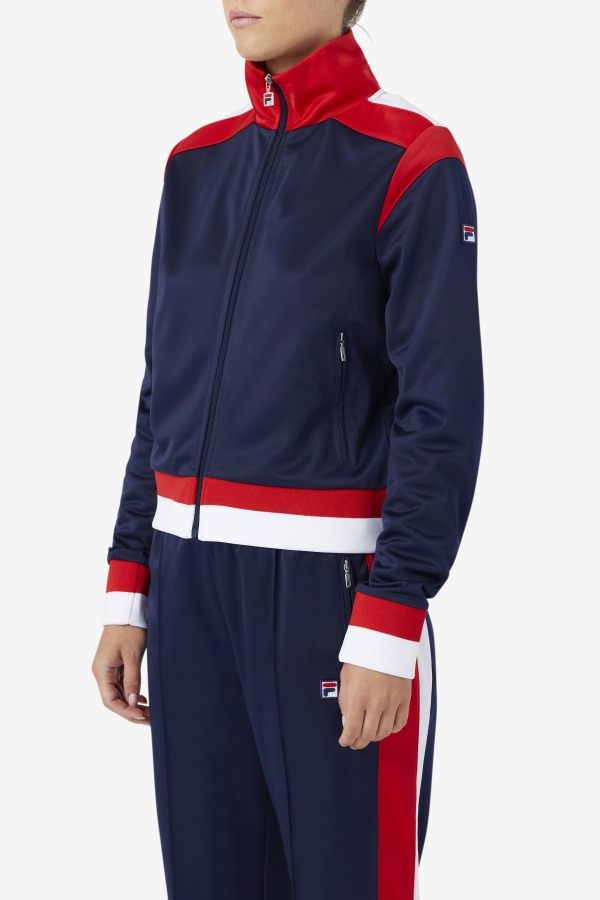 Sandy Track Jacket Fila Outlets Navy/Red/White