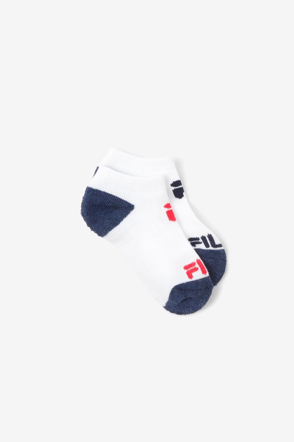 Fila Outlets Kids' Cushioned No Show Sock 10-Pack White Multi