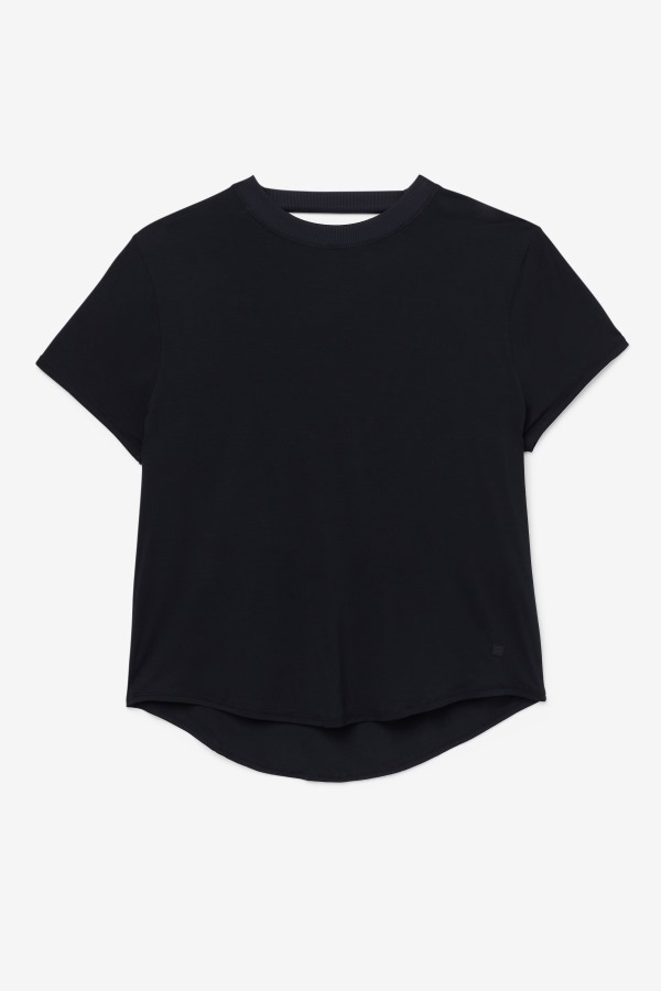 Fila Outlets Fi-Lux Black Short Sleeve Top