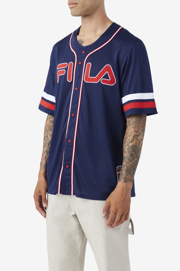 2Pac Baseball Jersey Fila Outlets Navy/Red/White