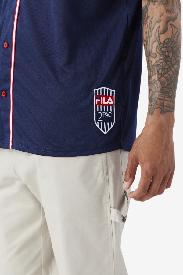 2Pac Baseball Jersey Fila Outlets Navy/Red/White