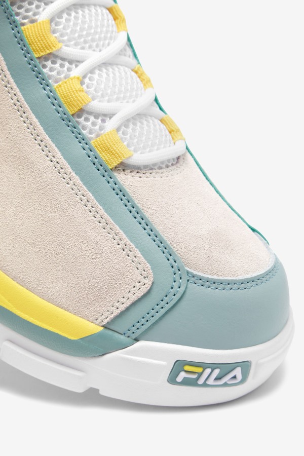 Men\'s Grant Hill 2 White/Egret/Gray Mist Fila Outlets