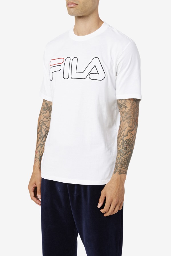 borough tee Fila Outlets White/Black/Red