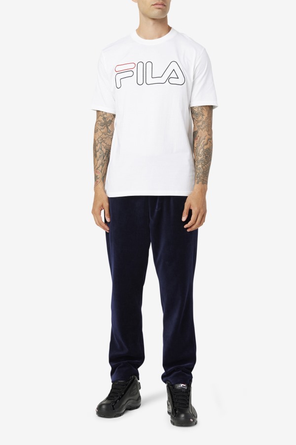 borough tee Fila Outlets White/Black/Red