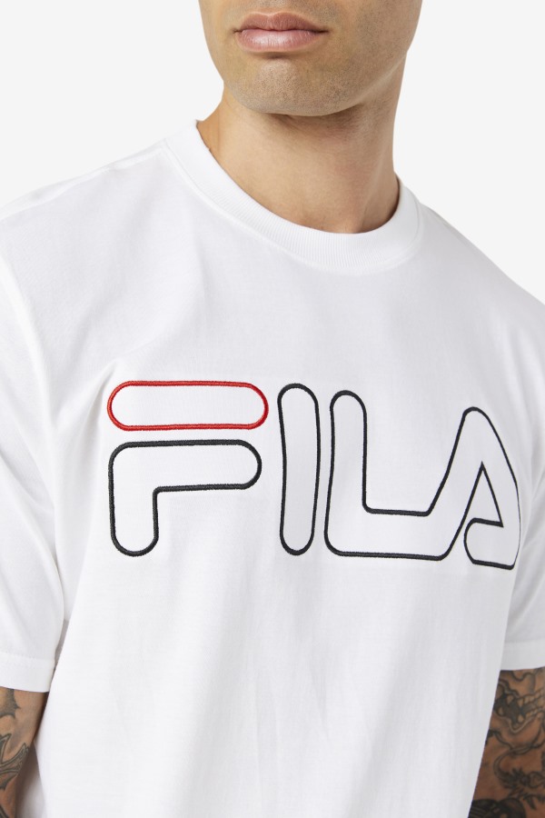 borough tee Fila Outlets White/Black/Red