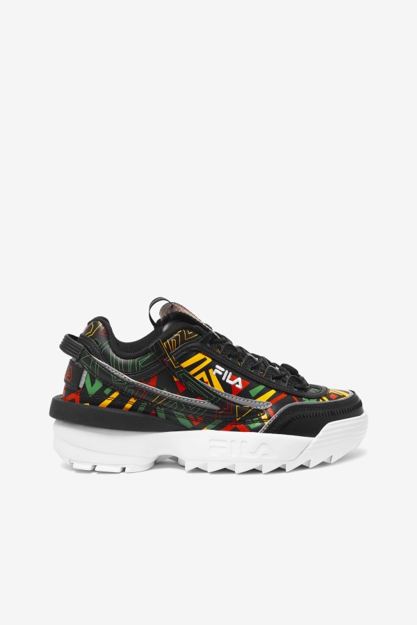 Fila Outlets Black/Jelly Bean/Lemon Women's Disruptor 2 Exp