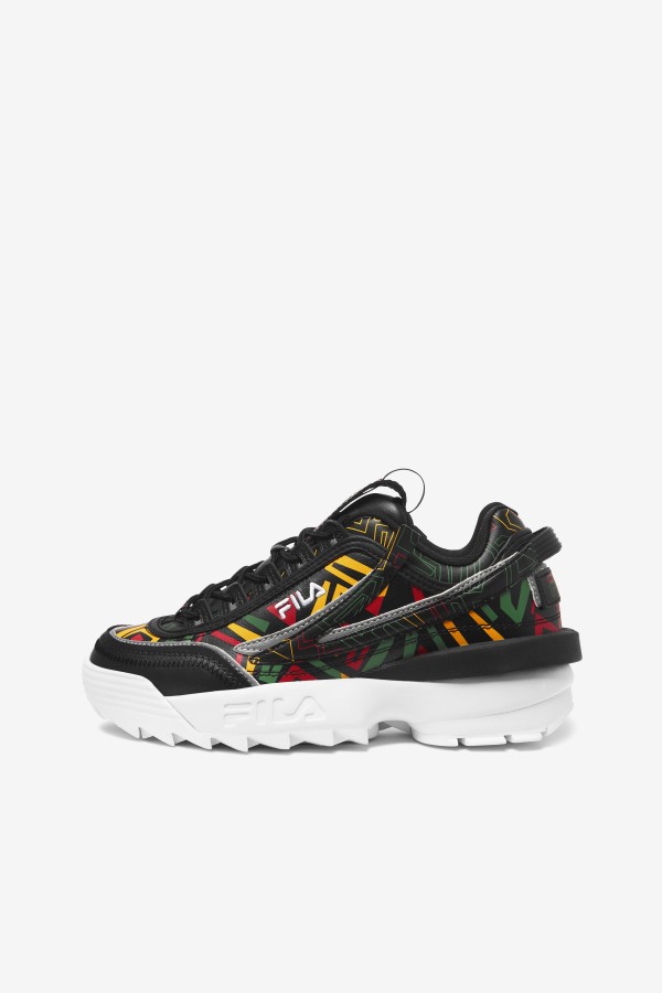 Fila Outlets Black/Jelly Bean/Lemon Women\'s Disruptor 2 Exp