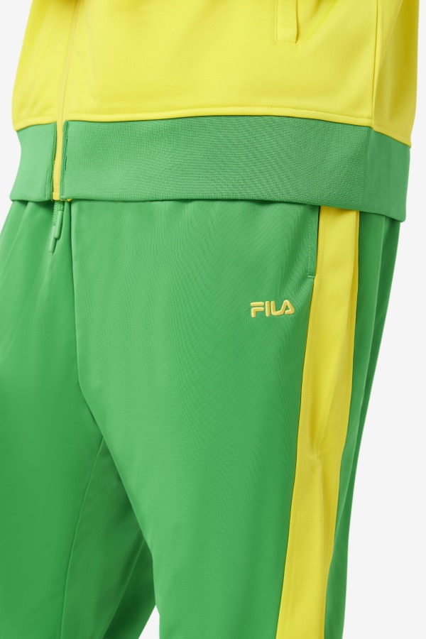 Fila Outlets Fern Green/Yellow Brazil Track Pant