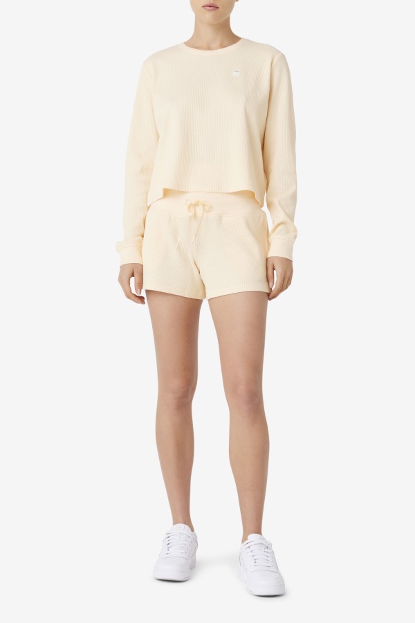 Fila Outlets Lina Double Waistband Short Tender Peach