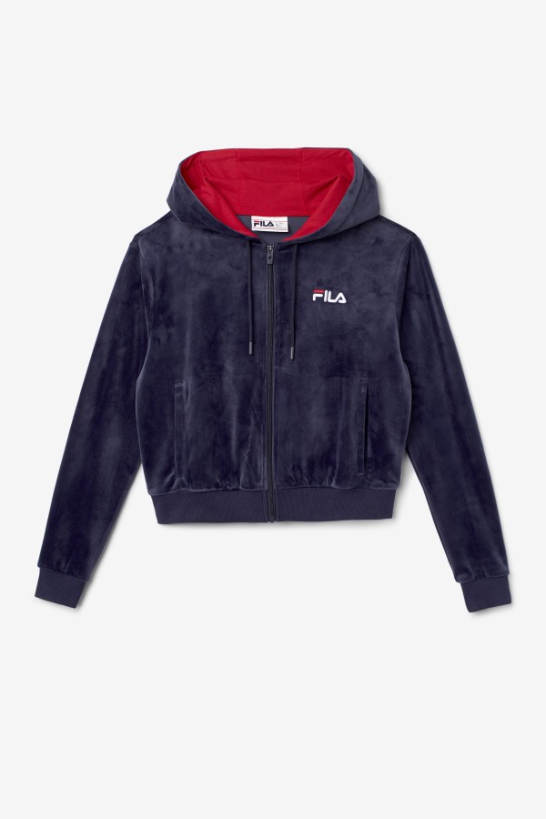 Zura Velour Jacket Navy Fila Outlets