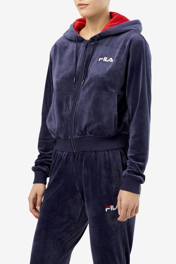 Zura Velour Jacket Navy Fila Outlets