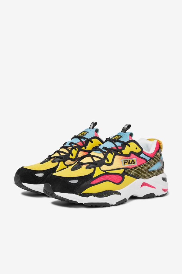 Men\'s Ray Tracer Apex Black/Deep Pink/White Fila Outlets