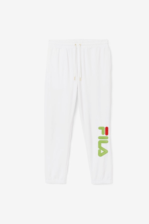 Fila Outlets Mansur Velour Pant White/Forest Green/Red
