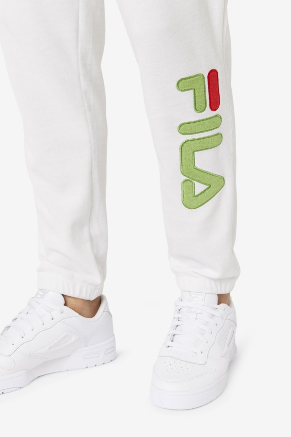 Fila Outlets Mansur Velour Pant White/Forest Green/Red
