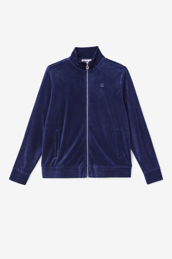 Deverall Velour Jacket Navy Fila Outlets