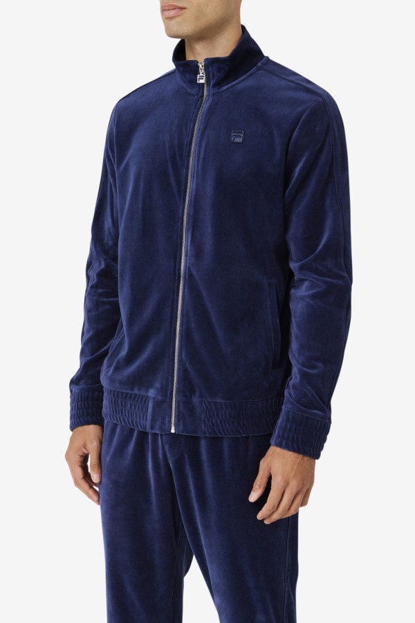 Deverall Velour Jacket Navy Fila Outlets
