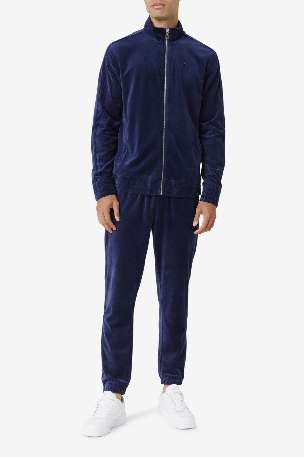 Deverall Velour Jacket Navy Fila Outlets