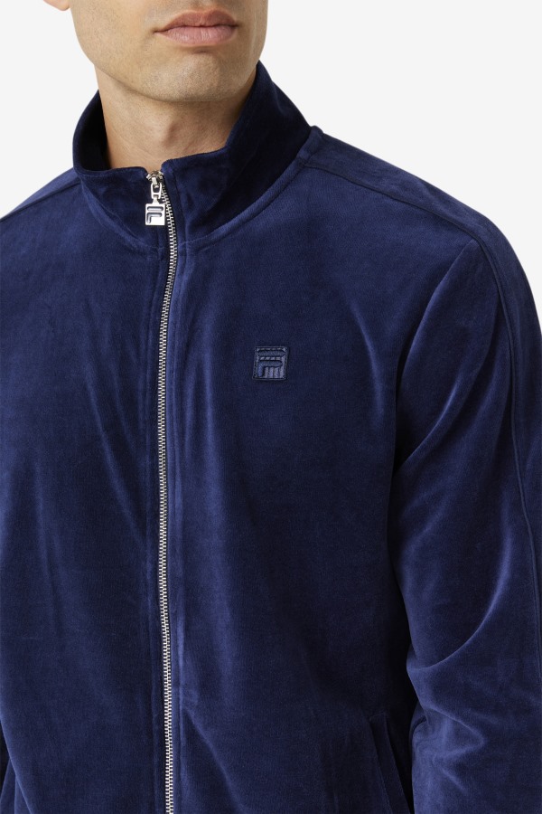 Deverall Velour Jacket Navy Fila Outlets