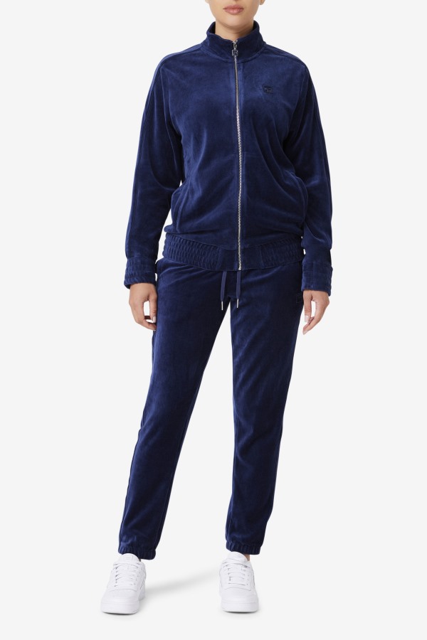 Deverall Velour Jacket Navy Fila Outlets