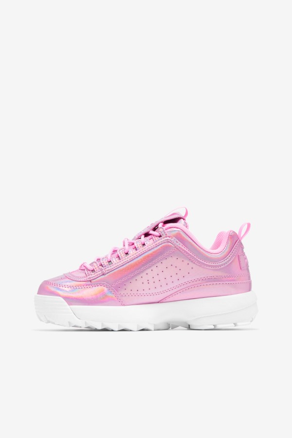 Cotton Candy/White Women\'s Disruptor 2 Premium Iridescent Snake Fila Outlets