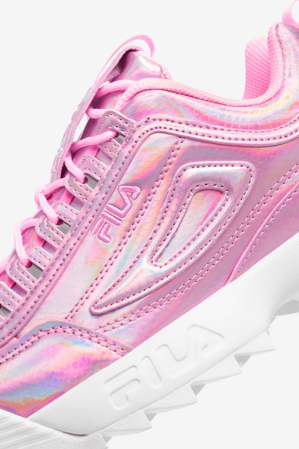Cotton Candy/White Women\'s Disruptor 2 Premium Iridescent Snake Fila Outlets