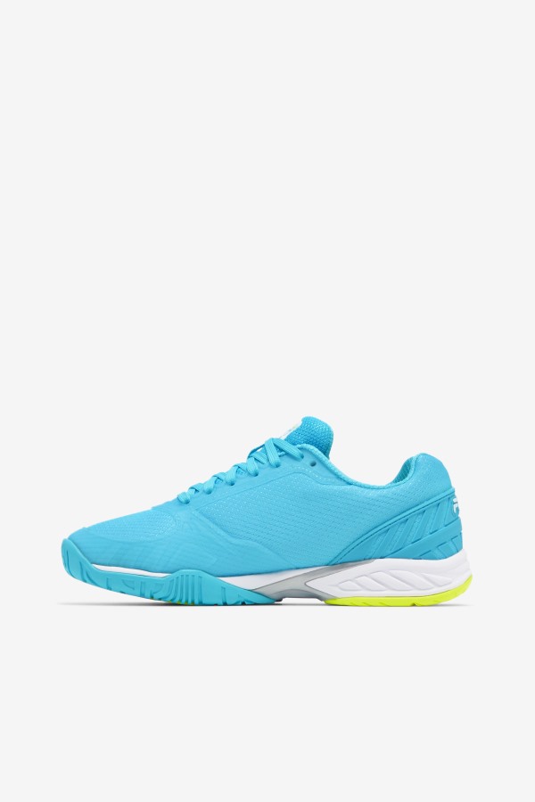 Bluefish/White/Yellow Fila Outlets Women\'s Volley Zone