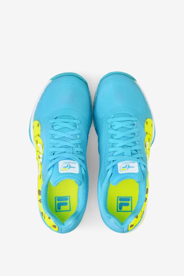 Bluefish/White/Yellow Fila Outlets Women\'s Volley Zone