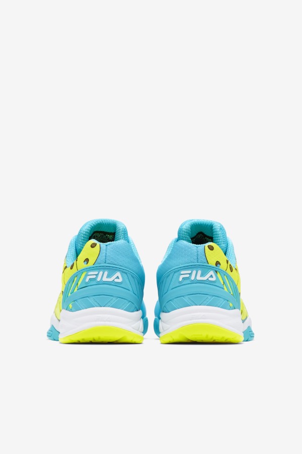 Bluefish/White/Yellow Fila Outlets Women\'s Volley Zone