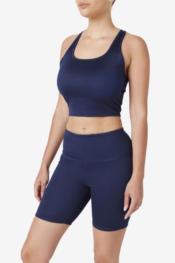 Fila Outlets Navy Zuri Reversible Crop Tank