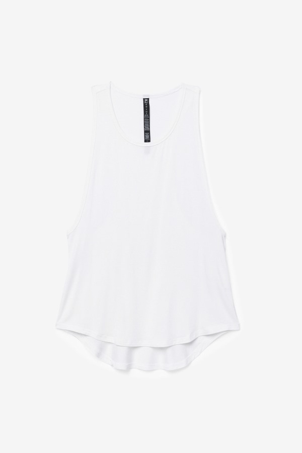 White Fila Outlets Fi-Lux Long Tank Top