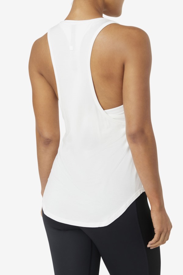 White Fila Outlets Fi-Lux Long Tank Top