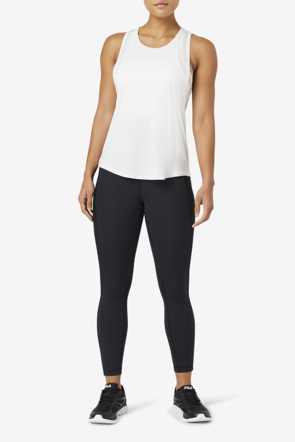 White Fila Outlets Fi-Lux Long Tank Top