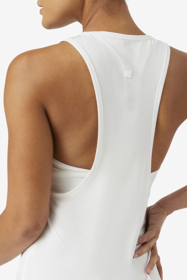 White Fila Outlets Fi-Lux Long Tank Top
