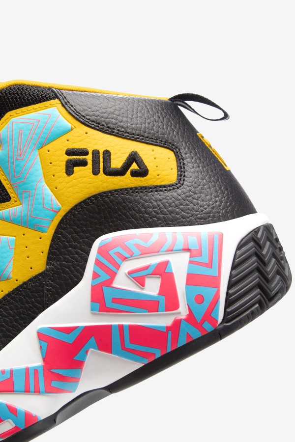 Men\'s MB Fila Outlets Black/Lemon/Bluefish