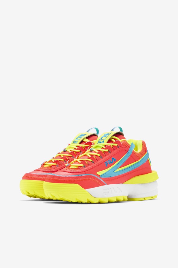 Fiery Coral/Yellow/Bluefish Women\'s Disruptor 2 Exp Fila Outlets