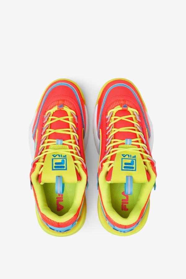 Fiery Coral/Yellow/Bluefish Women\'s Disruptor 2 Exp Fila Outlets