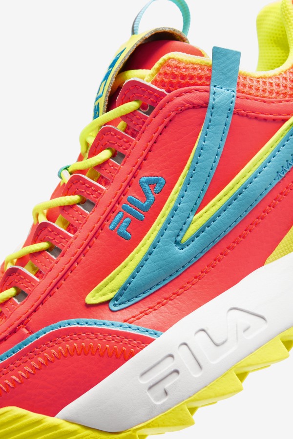 Fiery Coral/Yellow/Bluefish Women\'s Disruptor 2 Exp Fila Outlets