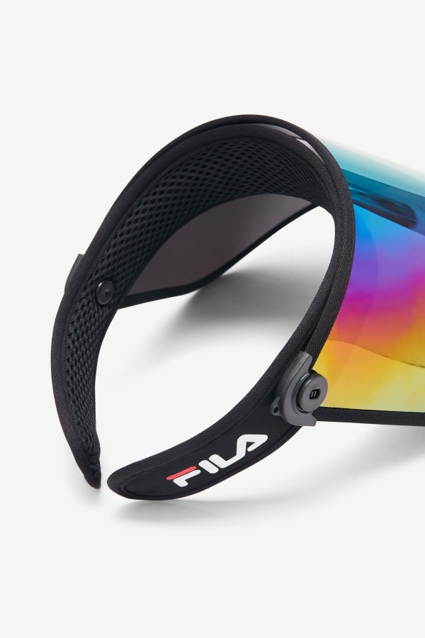 Fila Outlets Plastic Face Shield Black/Iridescent