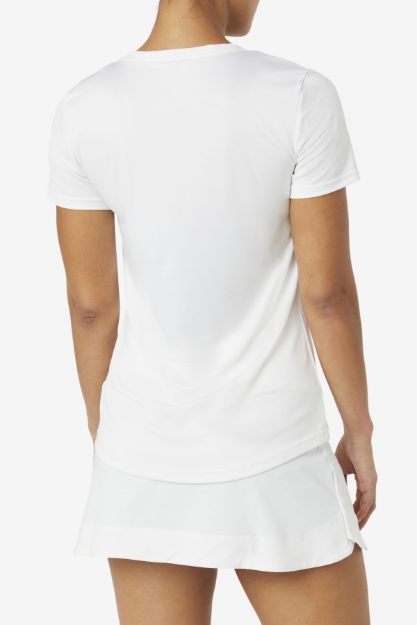 Pickleball Silky V-Neck White Fila Outlets