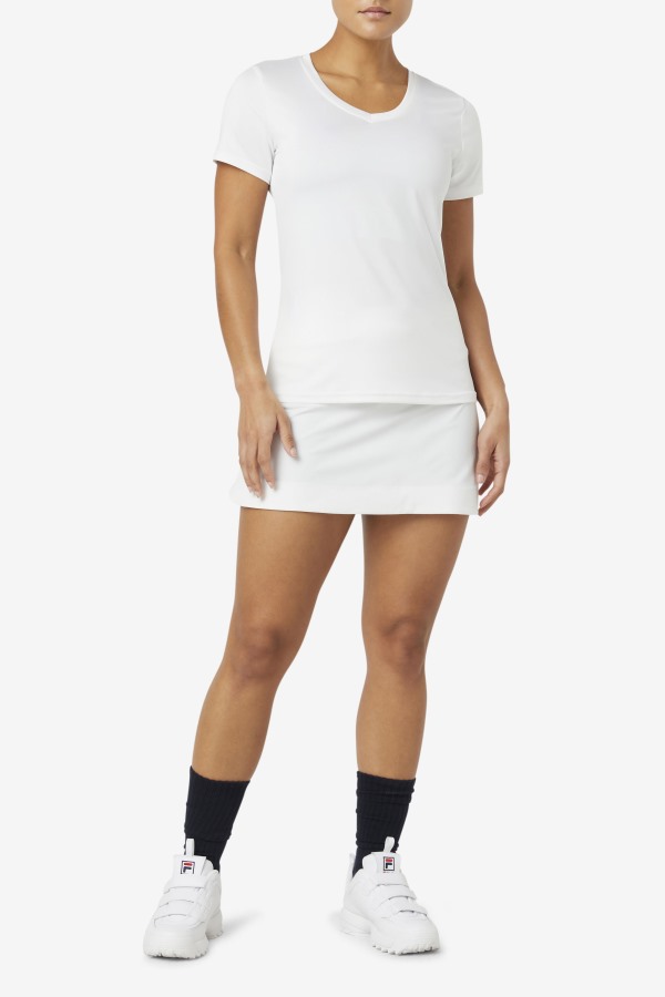 Pickleball Silky V-Neck White Fila Outlets