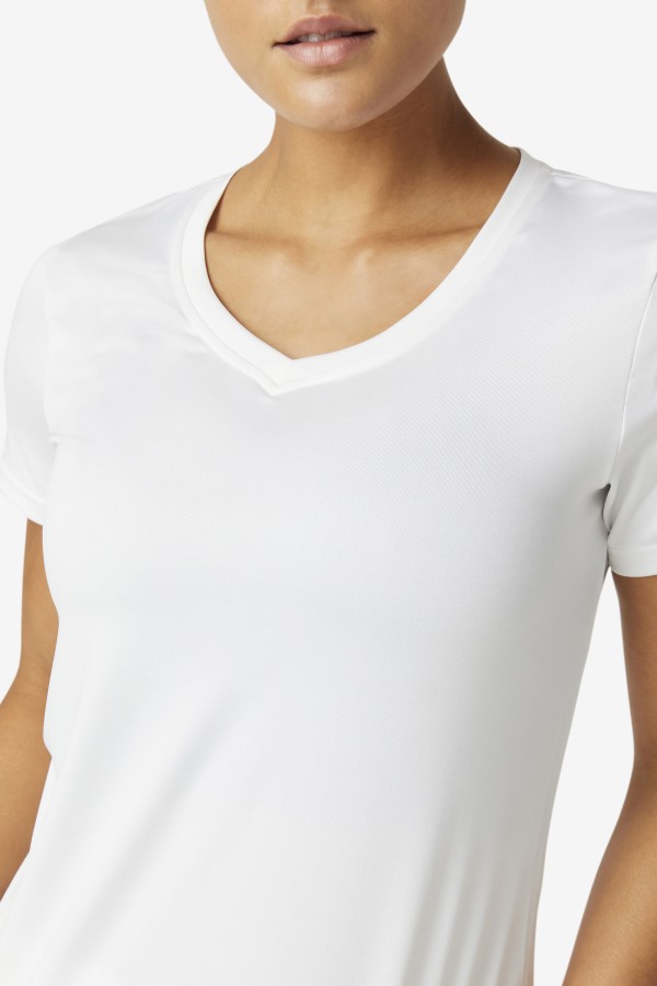 Pickleball Silky V-Neck White Fila Outlets